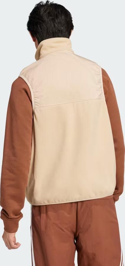 Adidas Adicolor 3-Stripes Microfleece Bodywarmer Beige- Heren Beige - Foto 5