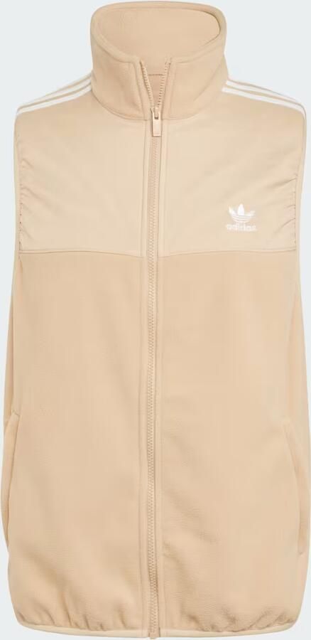 Adidas Adicolor 3-Stripes Microfleece Bodywarmer Beige- Heren Beige - Foto 4