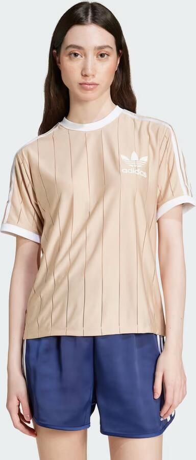 Adidas Adicolor 3 Strepen T-shirt Beige Dames
