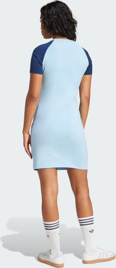 Adidas Adicolor 3-Stripes Raglan Jurk met Korte Mouwen - Foto 4
