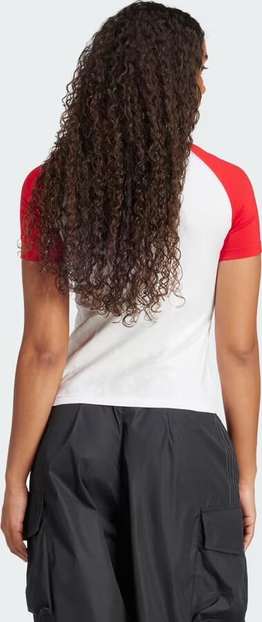 Adidas Originals 3-Stripes Raglan T-Shirt Wit- Dames Wit - Foto 5