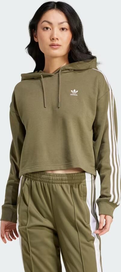 Adidas Adicolor 3-Stripes Short Hoodie