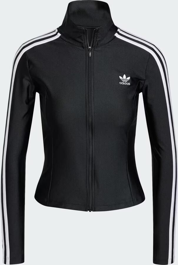 Adidas Originals 3-strepen slim trainingsjacke women Longsleeves zwart Maat XS Kleding - Foto 3