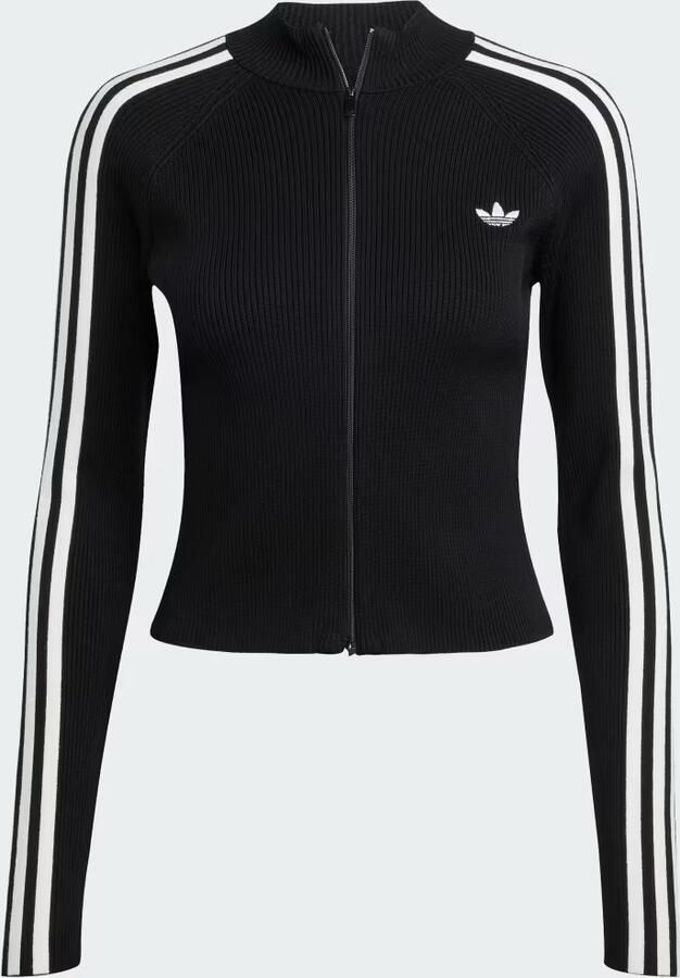 Adidas Originals Slim fit gebreid jack met labelstitching - Foto 2