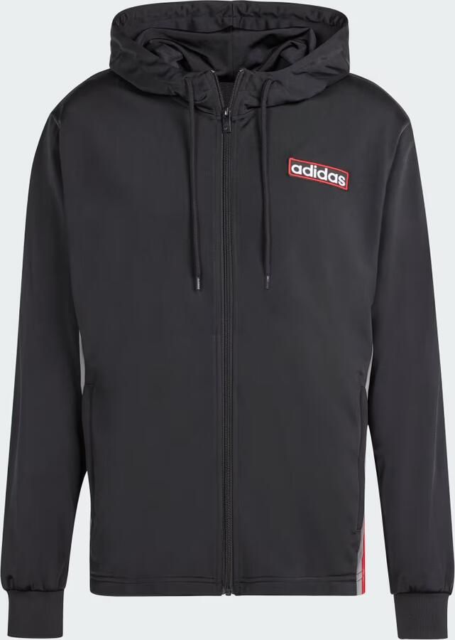 Adidas Originals Adicolor Adibreak Hoodie Hooded vesten Heren black better scarlet grey four maat: XXL beschikbare maaten:S M L XL XXL