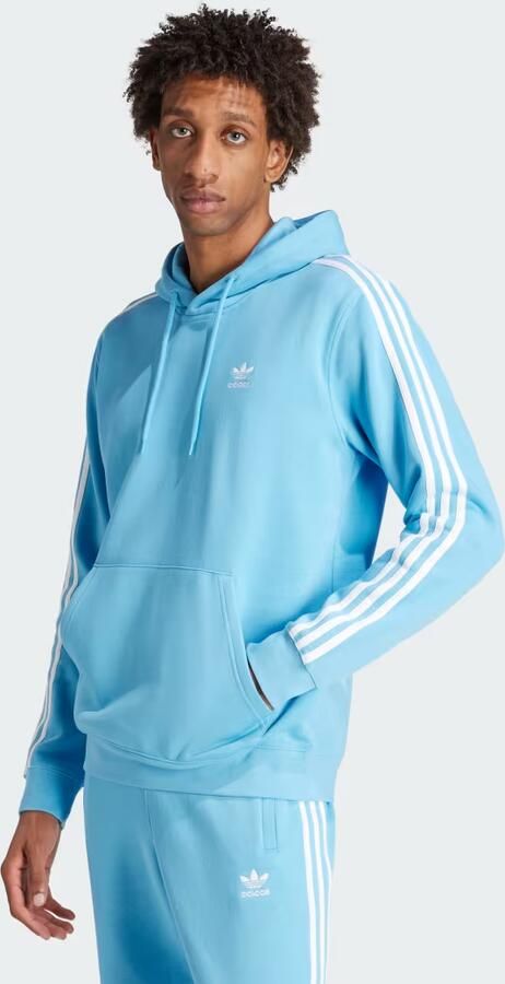 Adidas Originals Blauwe 3 Strepen Hoodie Sweater Blue Heren