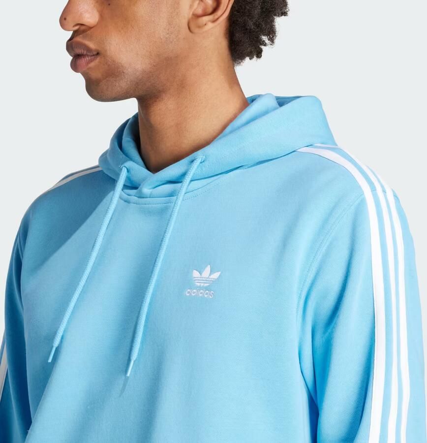 Adidas Originals Blauwe 3 Strepen Hoodie Sweater Blue Heren - Foto 3