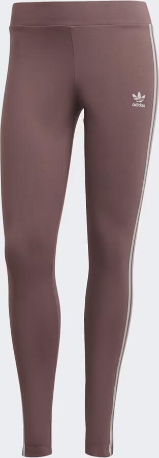 Adidas Paarse 3 Strepen Leggings Elastische Taille Purple Dames