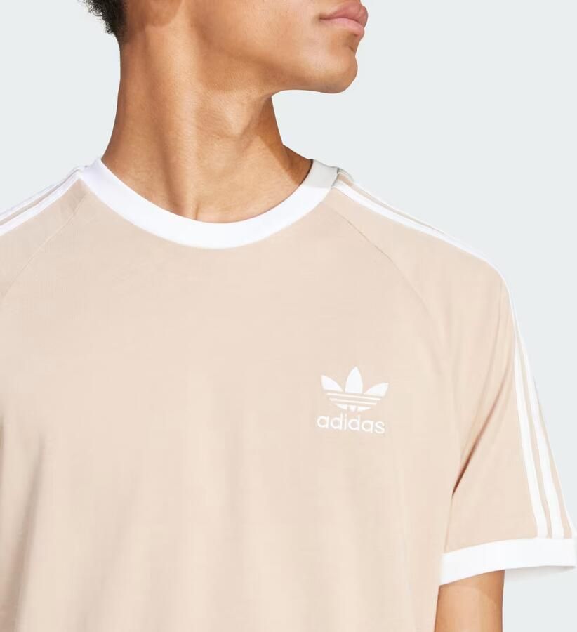 Adidas Originals Adicolor Classics 3-Stripes T-Shirt Beige- Heren Beige