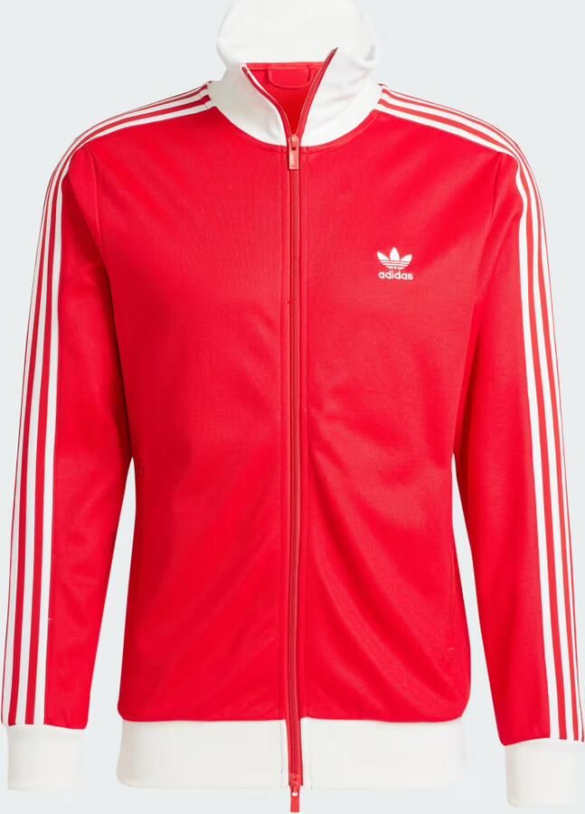 Adidas Originals Adicolor Beckenbauer Trainingsjack Trainingsjassen Kleding better scarlet white maat: XXL beschikbare maaten:S M L XL XXL