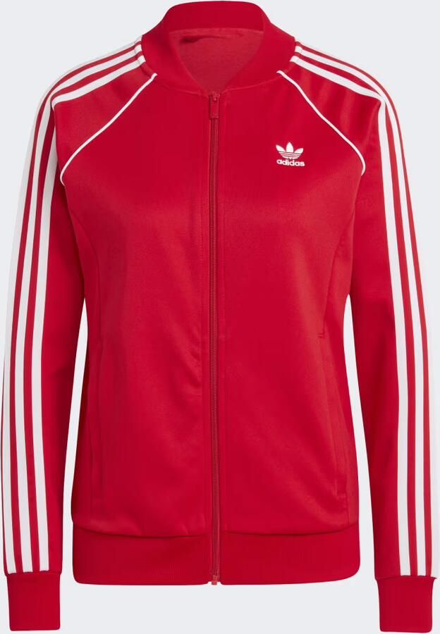 Adidas Originals Stijlvolle Zip-Through Sweatshirt voor Dames Rood Dames - Foto 7