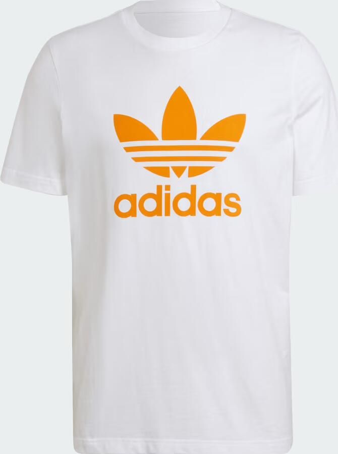 Adidas Trefoil Logo Tee Wit Oranje Korte Mouw White Heren