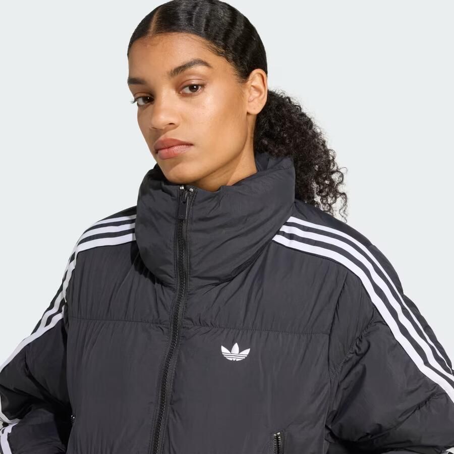 Adidas Originals 3-Stripes Cropped Padded Jacket Zwart- Dames Zwart