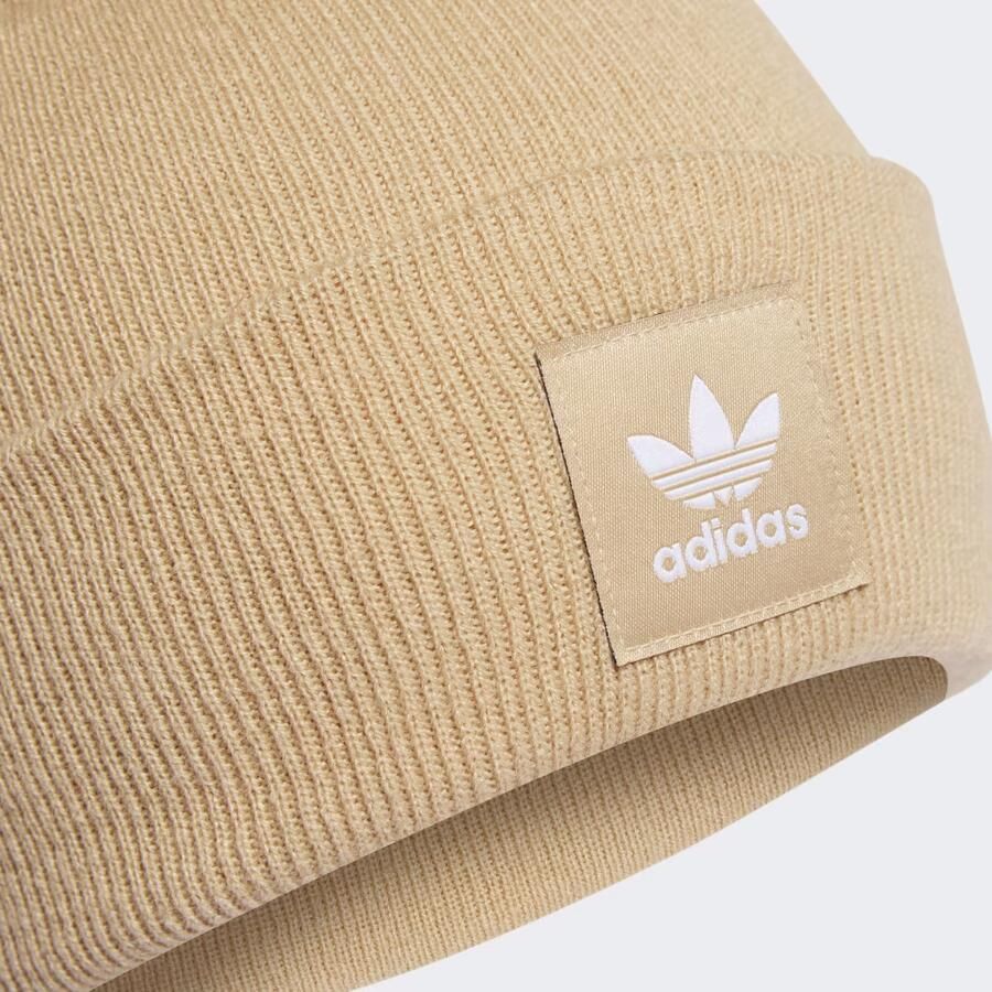 Adidas Originals AC Cuff Knit Unisex Mutsen beige Maat ONE SIZE Accessoires