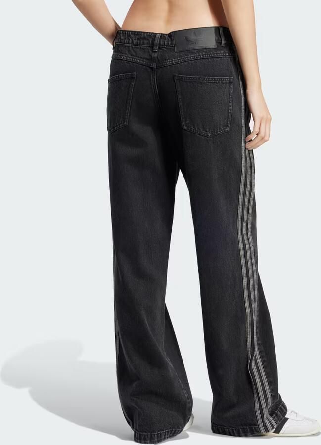 Adidas Adicolor Denim 3-Stripes Trainingsbroek Zwart- Dames Zwart - Foto 2