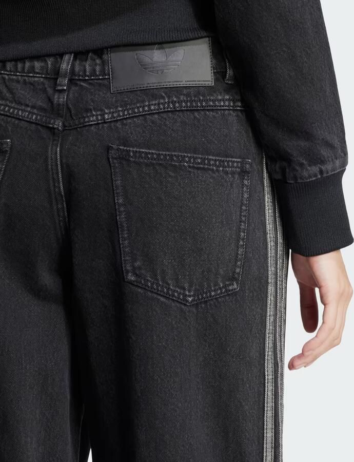 Adidas Adicolor Denim 3-Stripes Trainingsbroek Zwart- Dames Zwart