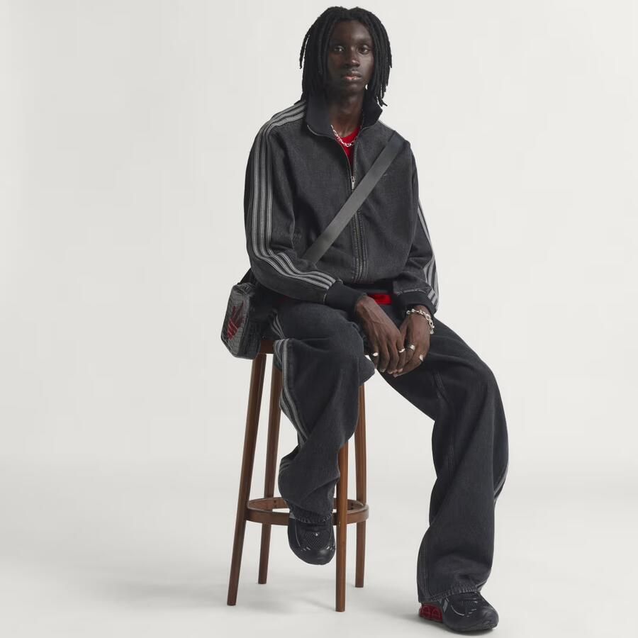 Adidas Originals Firebird Denim Track Top Zwart- Heren Zwart