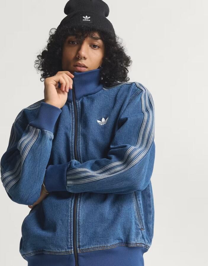 Adidas Originals Firebird Denim Track Top Blauw- Heren Blauw