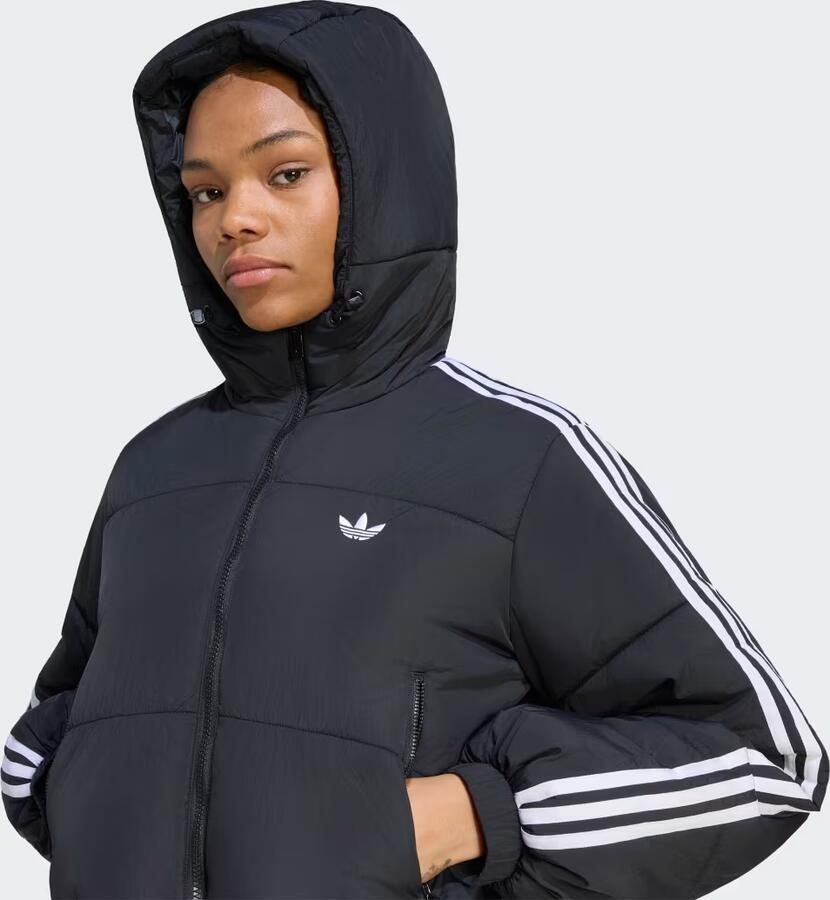 Adidas ADICOLOR KORT PUFFERJACK MET CAPUCHON - Foto 3