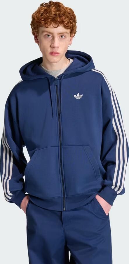 Adidas Adicolor Oversized Hoodie met Lange Ritssluiting