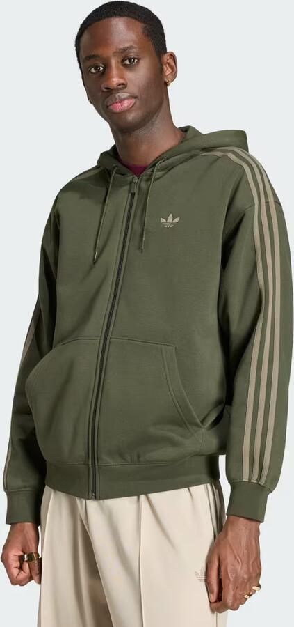 Adidas Adicolor Oversized Hoodie met Lange Ritssluiting