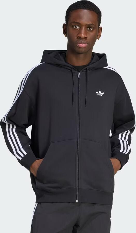 Adidas Adicolor Oversized Hoodie met Lange Ritssluiting