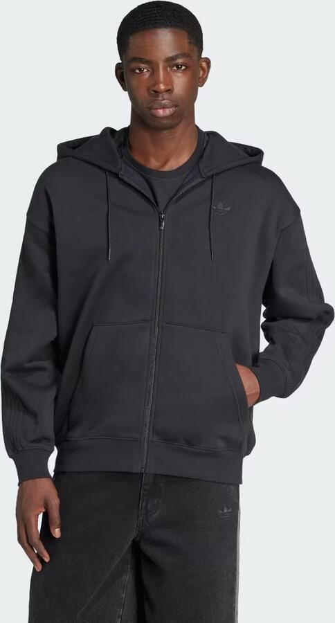 Adidas Adicolor Oversized Hoodie met Lange Ritssluiting