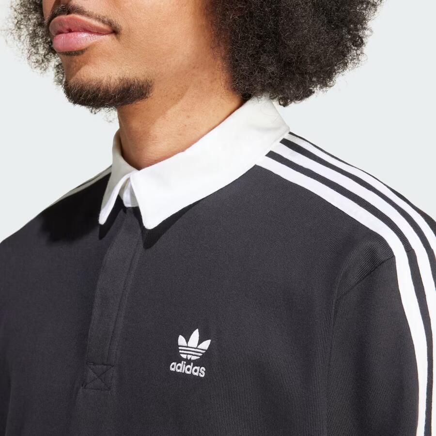 Adidas Originals Poloshirt met labelstitching model 'Rugby Polo'