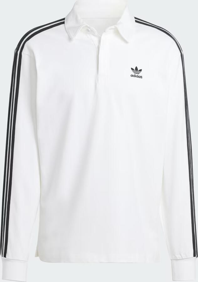 Adidas Originals Rugby Long Sleeve Polo Shirt Wit- Heren Wit - Foto 4