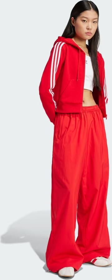 Adidas Originals Woven Wide-Leg Broek met 3 Strepen Women Trainingsbroeken rood Maat XS Kleding - Foto 14