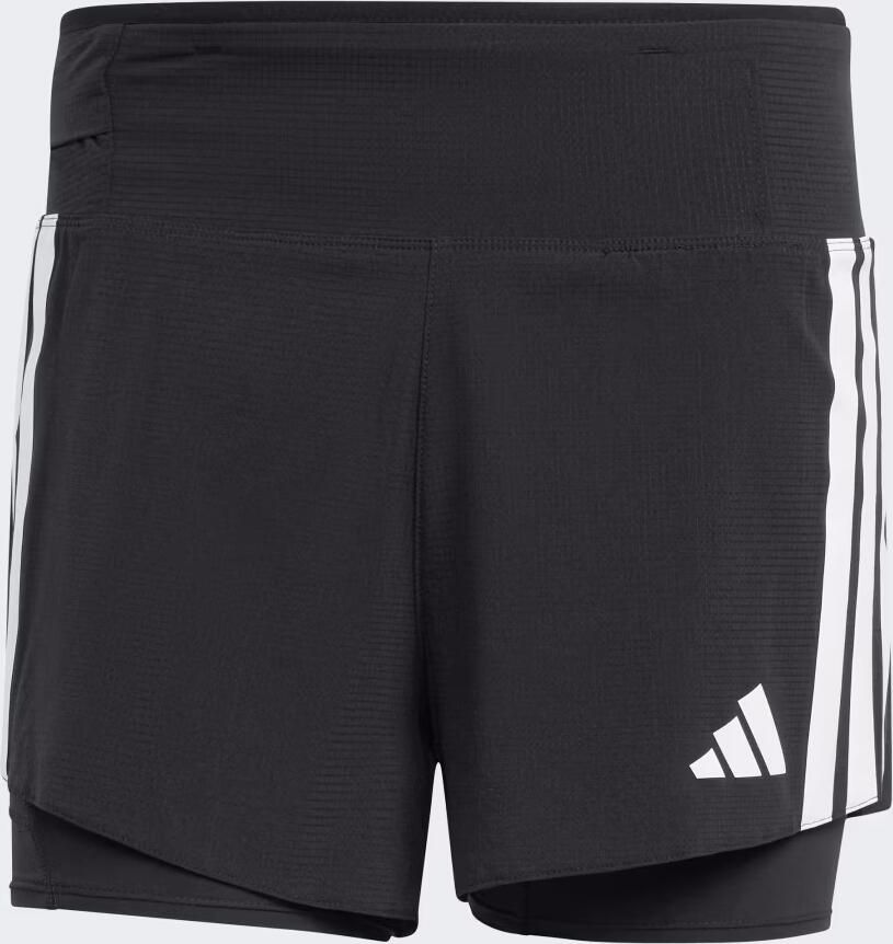 Adidas Adizero Running 2-in-1 Gel Pocket Short Zwart- Heren Zwart