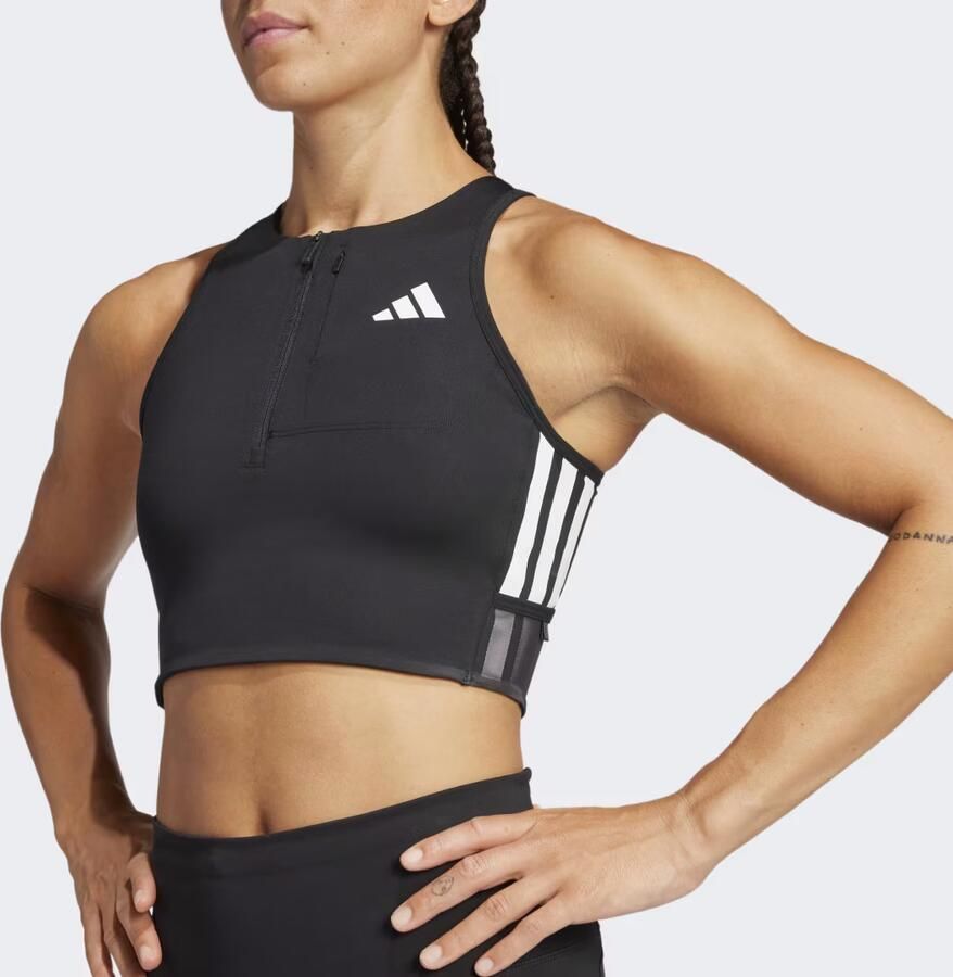 Adidas Sport BH Adizero Running Gel Pocket Crop Long-Sleeve Top - Foto 3