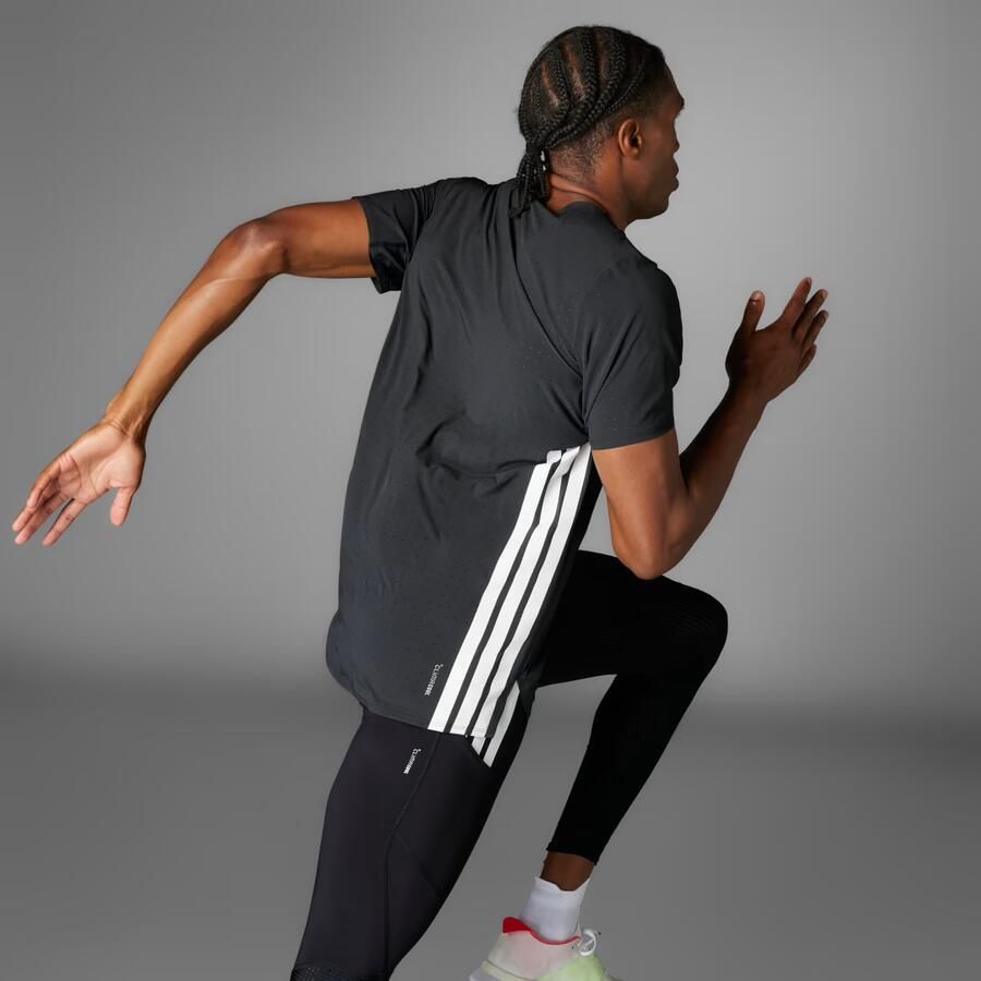 Adidas Adizero Running T-shirt Zwart- Heren Zwart - Foto 2