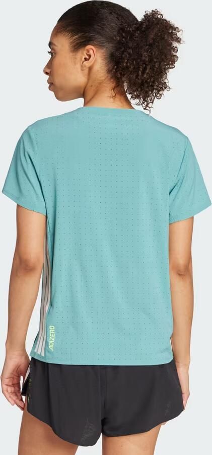 Adidas T-shirt Korte Mouw T-shirt Adizero bleu respirant - Foto 4