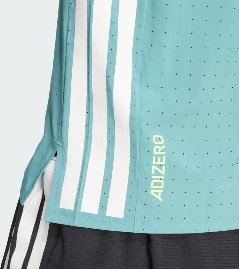 Adidas T-shirt Korte Mouw T-shirt Adizero bleu respirant - Foto 3