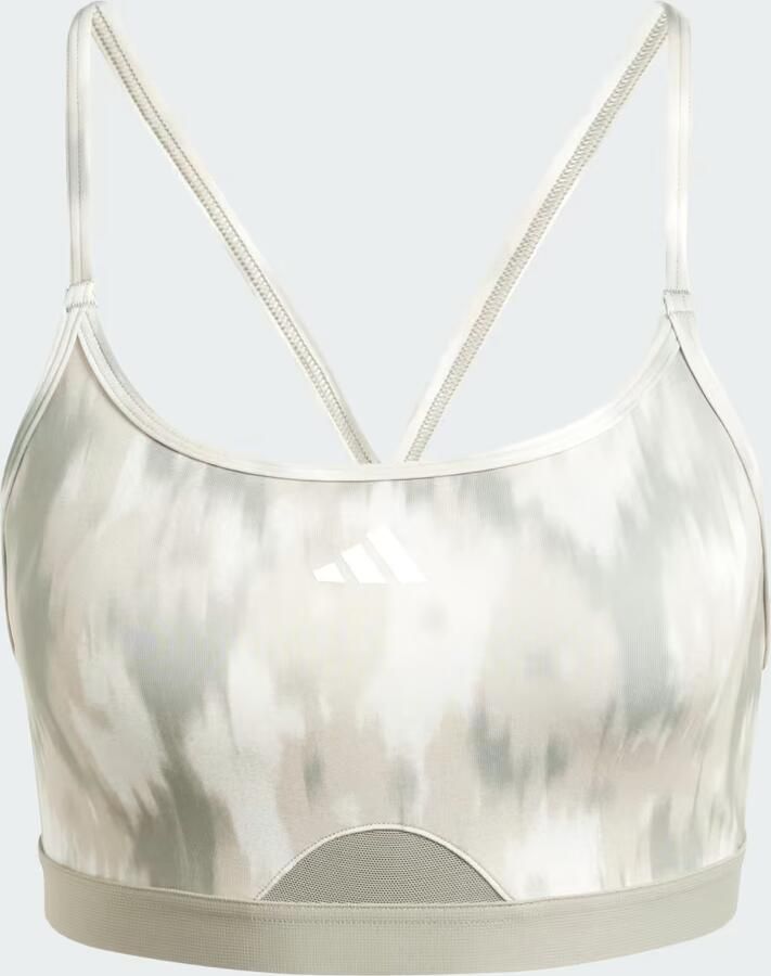 Adidas Aeroreact Training Essentials Light-Support Allover Print Flower Beha