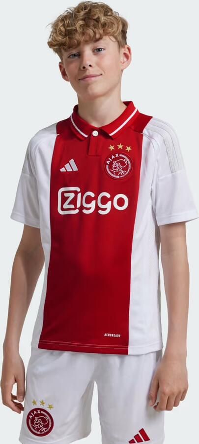 Adidas Perfor ce Junior Ajax Amsterdam voetbalshirt thuis seizoen '24 '25 Sport t-shirt Wit Polyester Ronde hals 128 - Foto 6