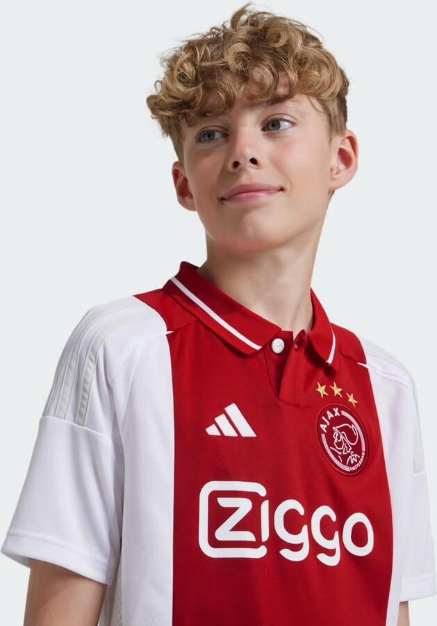 Adidas Perfor ce Junior Ajax Amsterdam voetbalshirt thuis seizoen '24 '25 Sport t-shirt Wit Polyester Ronde hals 128 - Foto 3