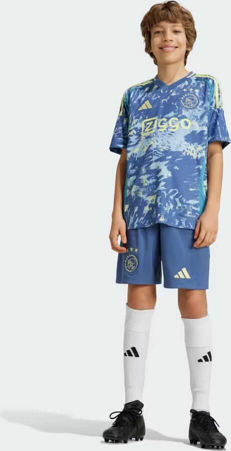 Adidas Perfor ce Junior Ajax Amsterdam voetbalshirt uit Sport t-shirt Blauw Polyester V-hals 128 - Foto 5