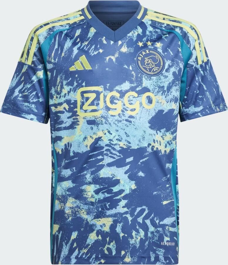 Adidas Perfor ce Junior Ajax Amsterdam voetbalshirt uit Sport t-shirt Blauw Polyester V-hals 128 - Foto 3