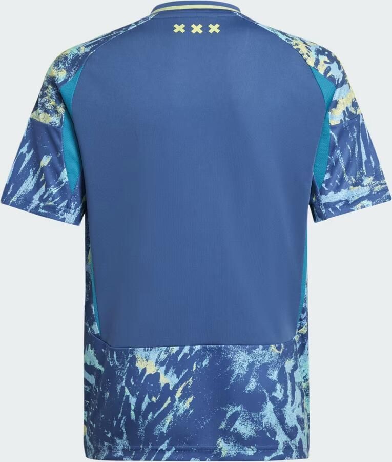 Adidas Perfor ce Junior Ajax Amsterdam voetbalshirt uit Sport t-shirt Blauw Polyester V-hals 128 - Foto 4