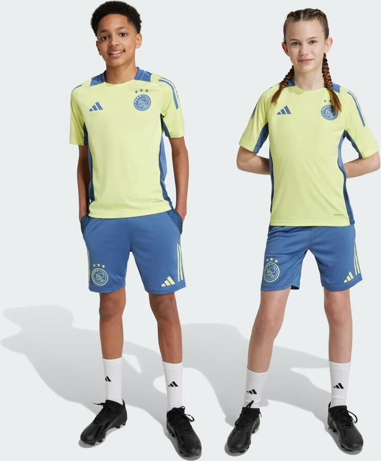 Adidas Perfor ce Junior Ajax Amsterdam voetbalshort training Sportbroek Blauw Polyester 128