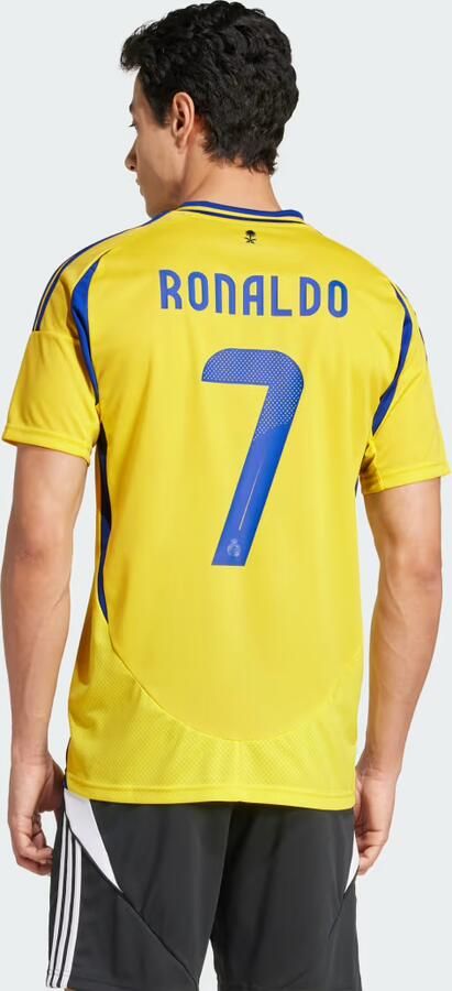 Adidas Al Nassr FC 2024 25 Ronaldo #7 Home Shirt Impact Yellow Royal Blue- Heren Impact Yellow Royal Blue - Foto 5