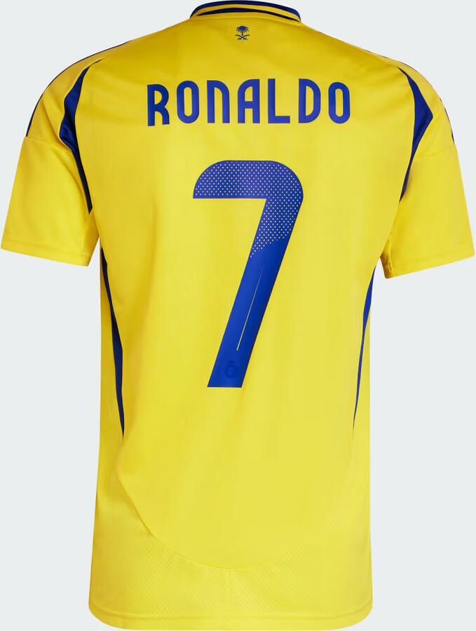Adidas Al Nassr FC 2024 25 Ronaldo #7 Home Shirt Impact Yellow Royal Blue- Heren Impact Yellow Royal Blue - Foto 2