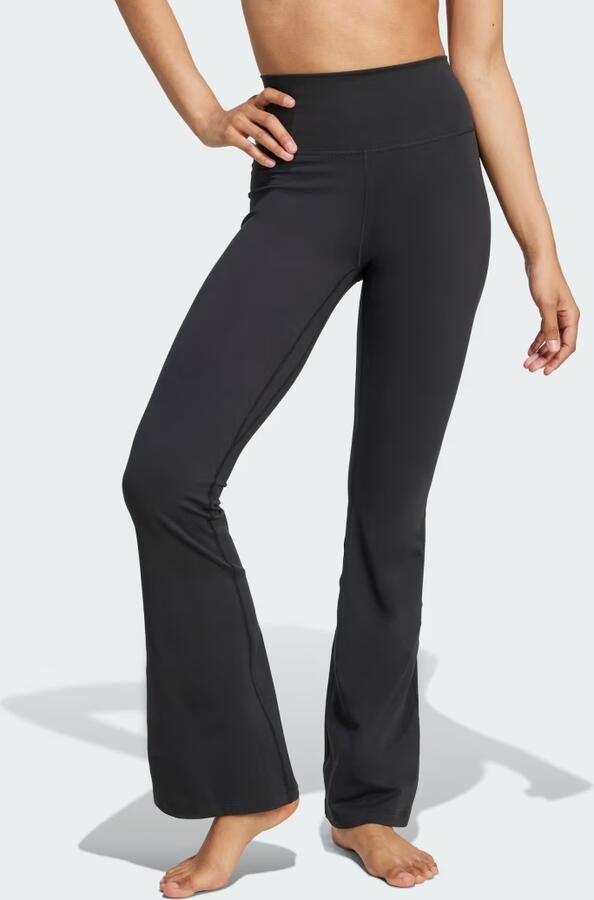 Adidas Sportswear Flared fit stoffen broek met brede band model 'All Me' - Foto 7