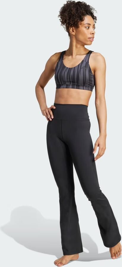 Adidas Sportswear Flared fit stoffen broek met brede band model 'All Me' - Foto 5