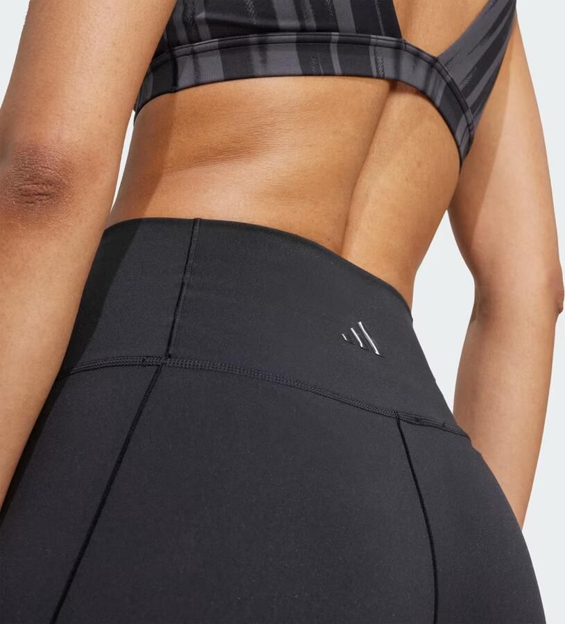 Adidas Sportswear Flared fit stoffen broek met brede band model 'All Me'