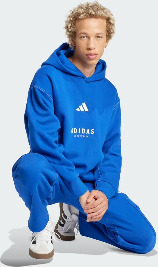 Adidas ALL SZN Fleece Graphic Loose Cargobroek - Foto 5
