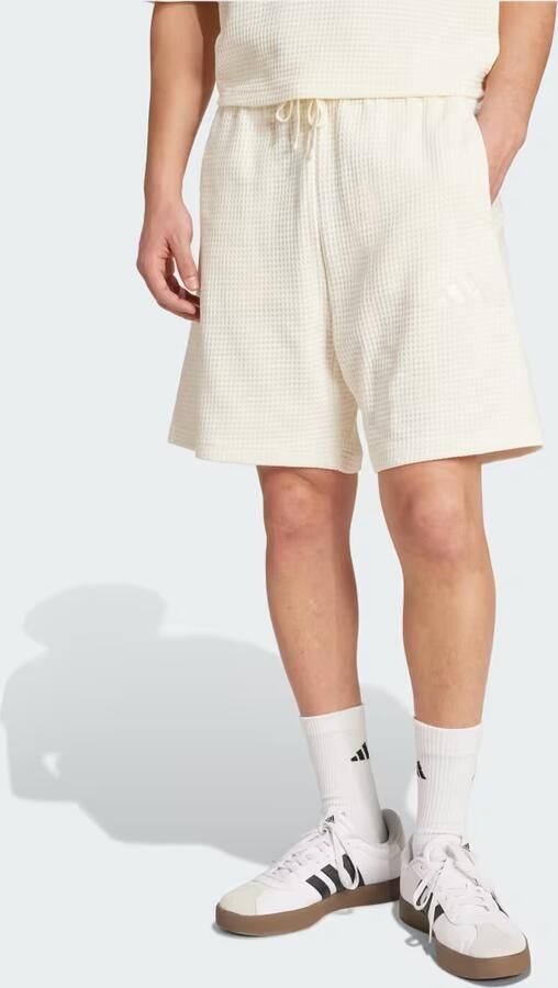 Adidas Sportswear Korte broek met structuurmotief en labelstitching