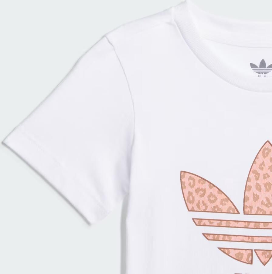 Adidas Originals T-shirt wit dierenprint Katoen Ronde hals 104 - Foto 2